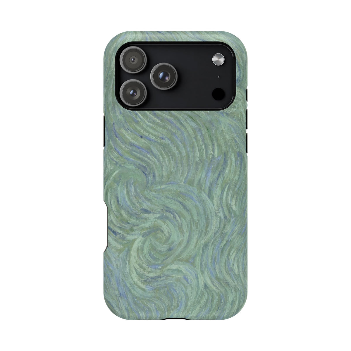 Blue And Green Artsy Swirl iPhone Case