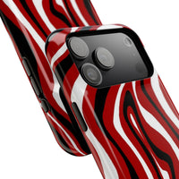 Red And Black Artsy Swirl iPhone Case