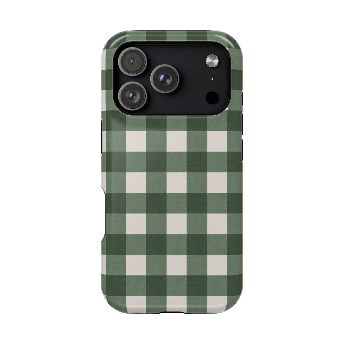 Forest Green Checkered iPhone Case