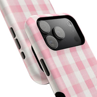 Pink Checkered iPhone Case