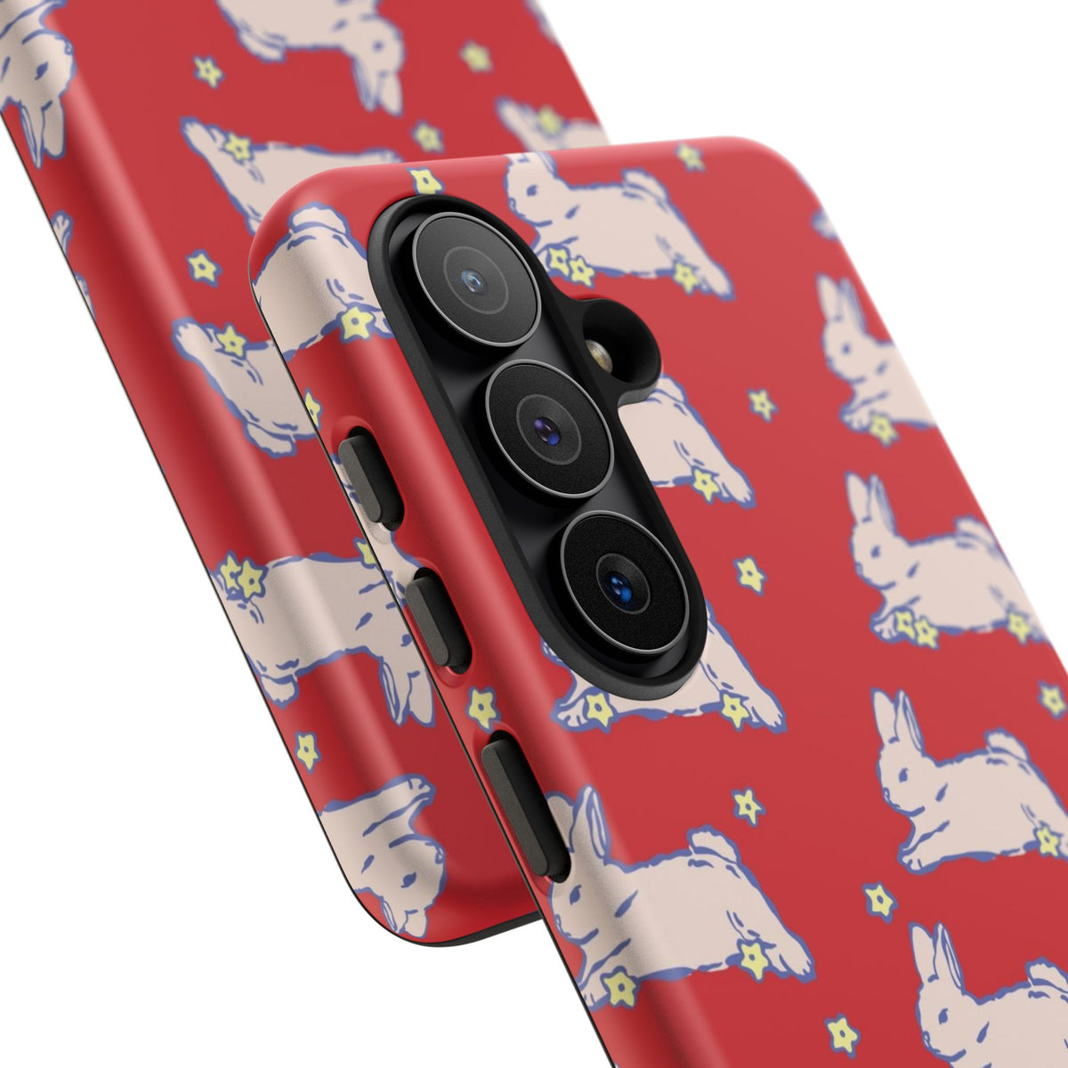 Red Hopping Bunnies And Stars Samsung Case