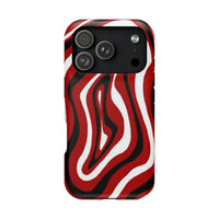 Red And Black Artsy Swirl iPhone Case