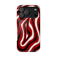 Red And Black Artsy Swirl iPhone Case