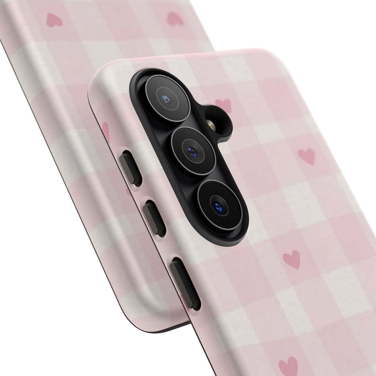 Pink Heart Checkered Samsung Case