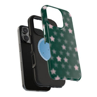 Green And Pink Pixelated Star iPhone Case