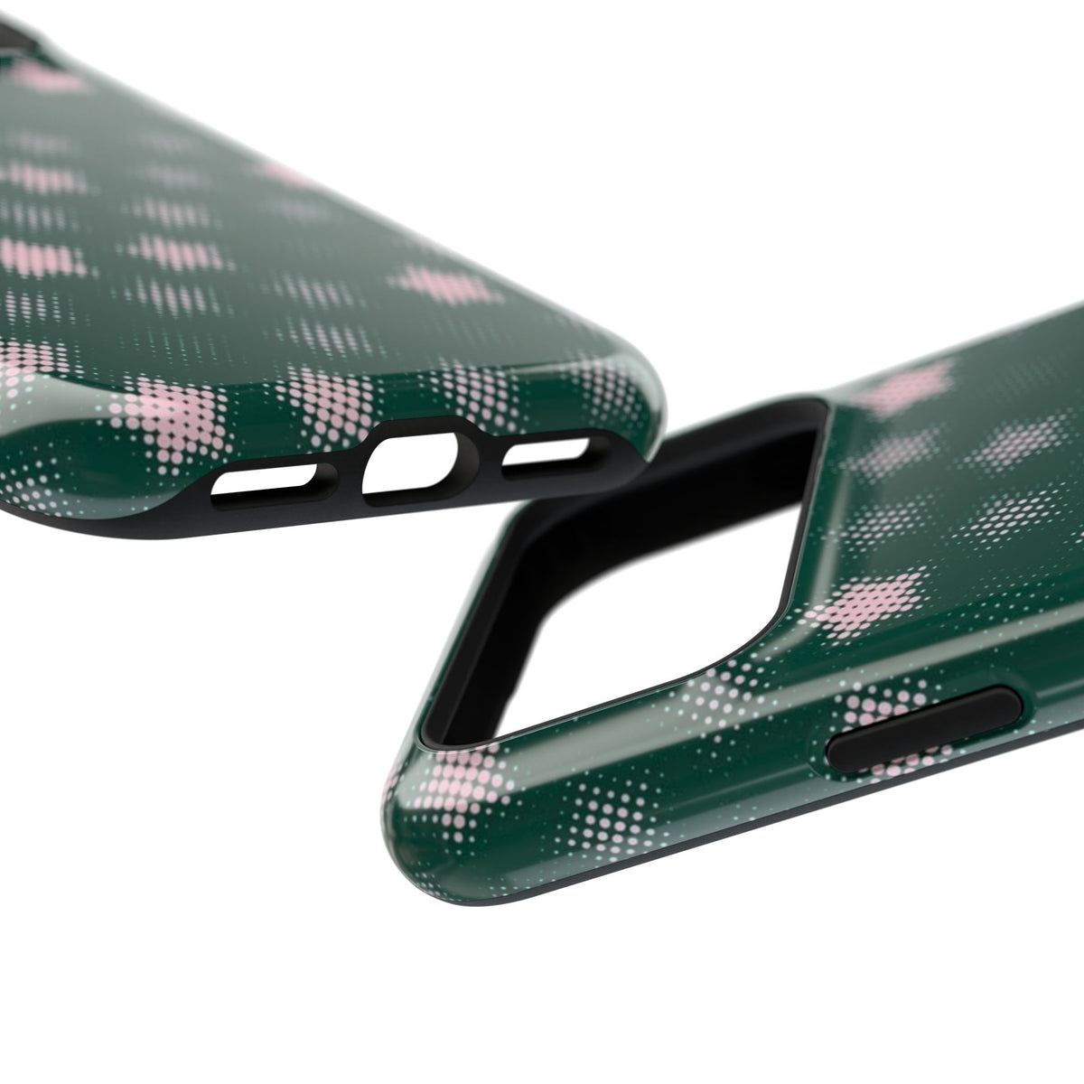 Green And Pink Pixelated Star iPhone Case