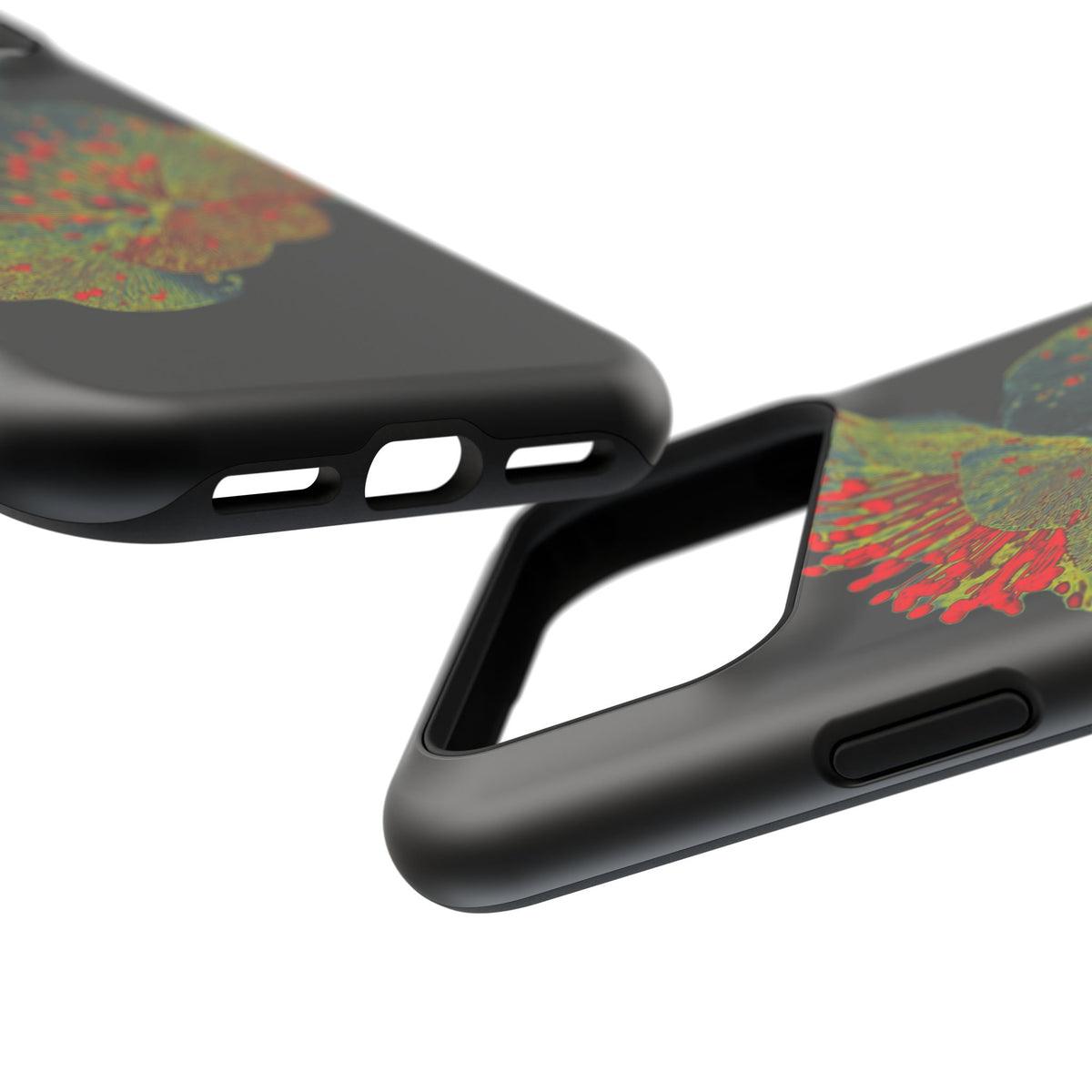 Botanical Wildflower Black iPhone Case