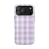 Purple Checkered iPhone Case