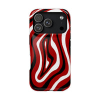 Red And Black Artsy Swirl iPhone Case