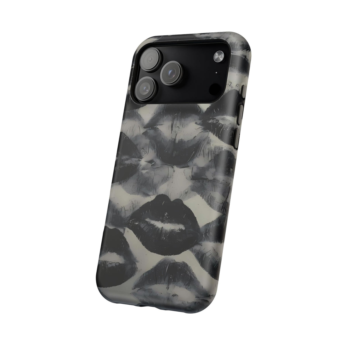Black And White Lipstick Stains iPhone Case