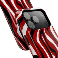 Red And Black Artsy Swirl iPhone Case