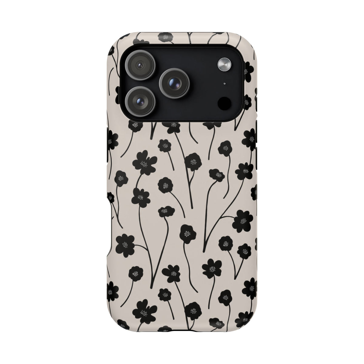 Minimal Cartoony Flowers iPhone Case