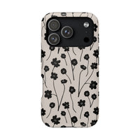 Minimal Cartoony Flowers iPhone Case