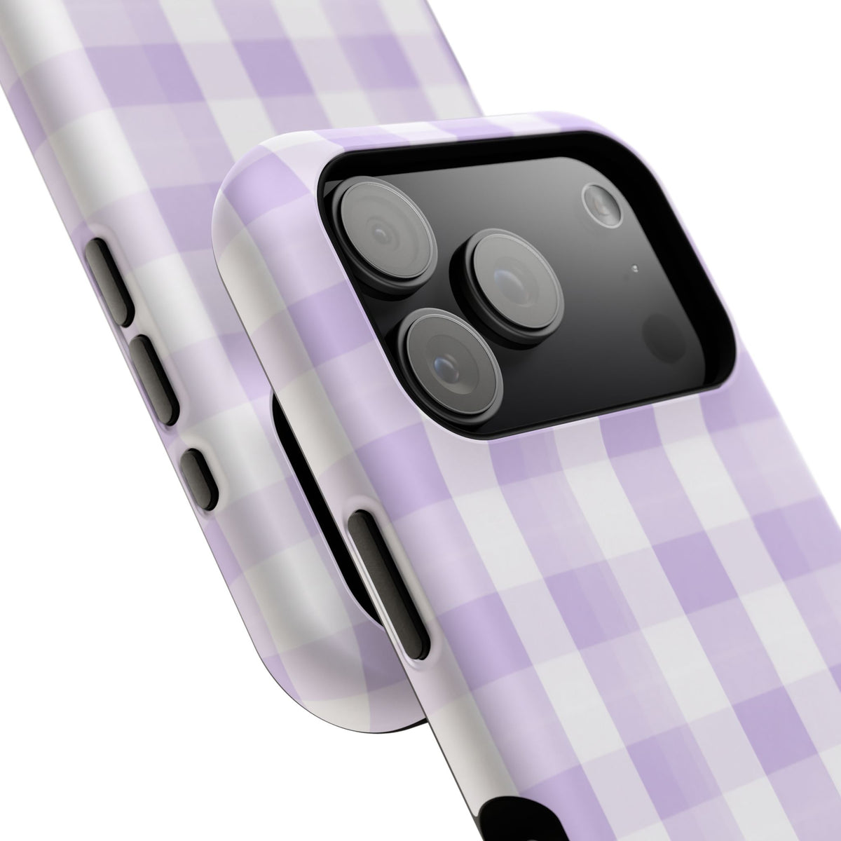 Purple Checkered iPhone Case