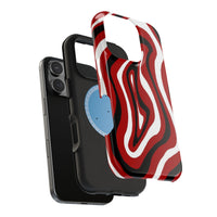 Red And Black Artsy Swirl iPhone Case