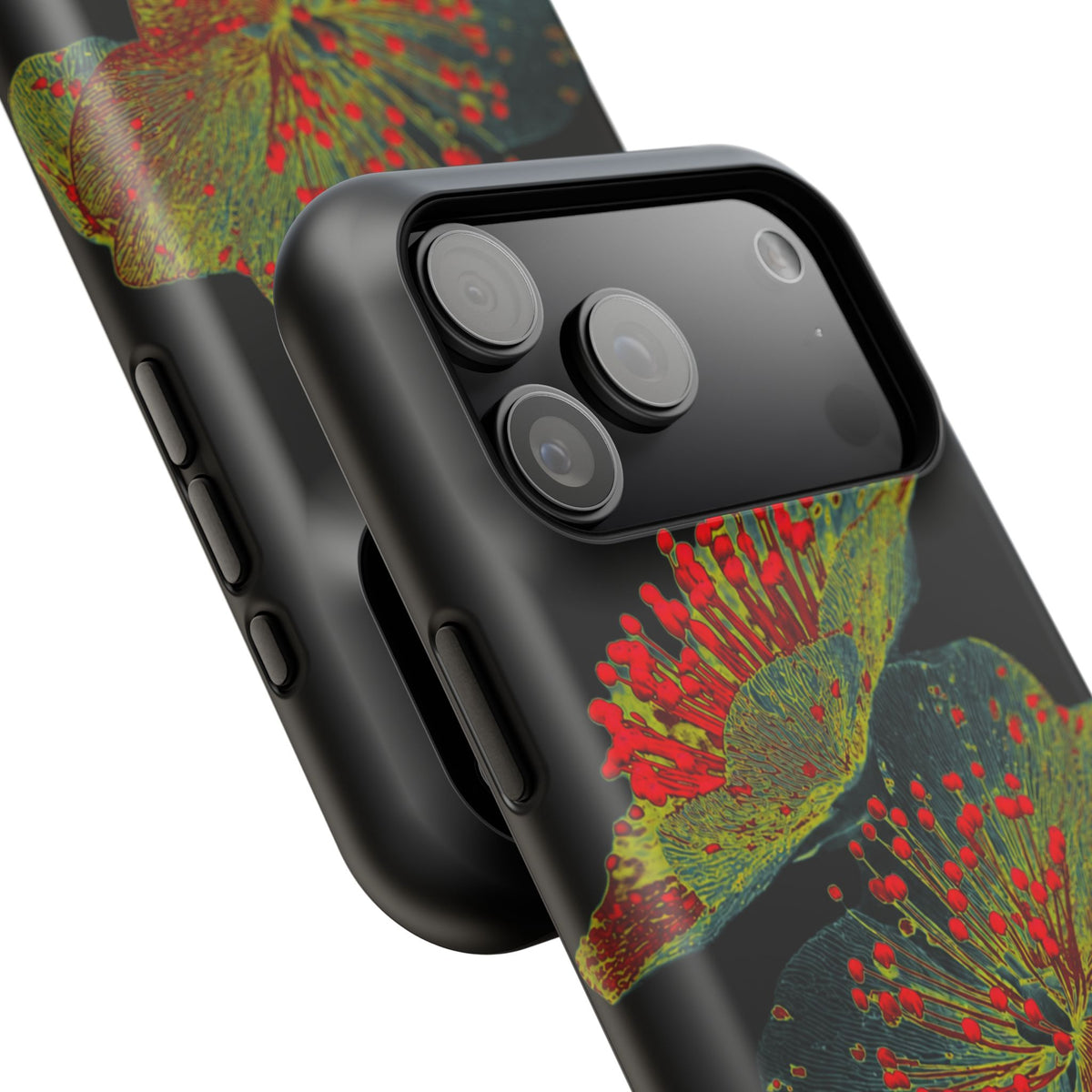 Botanical Wildflower Black iPhone Case