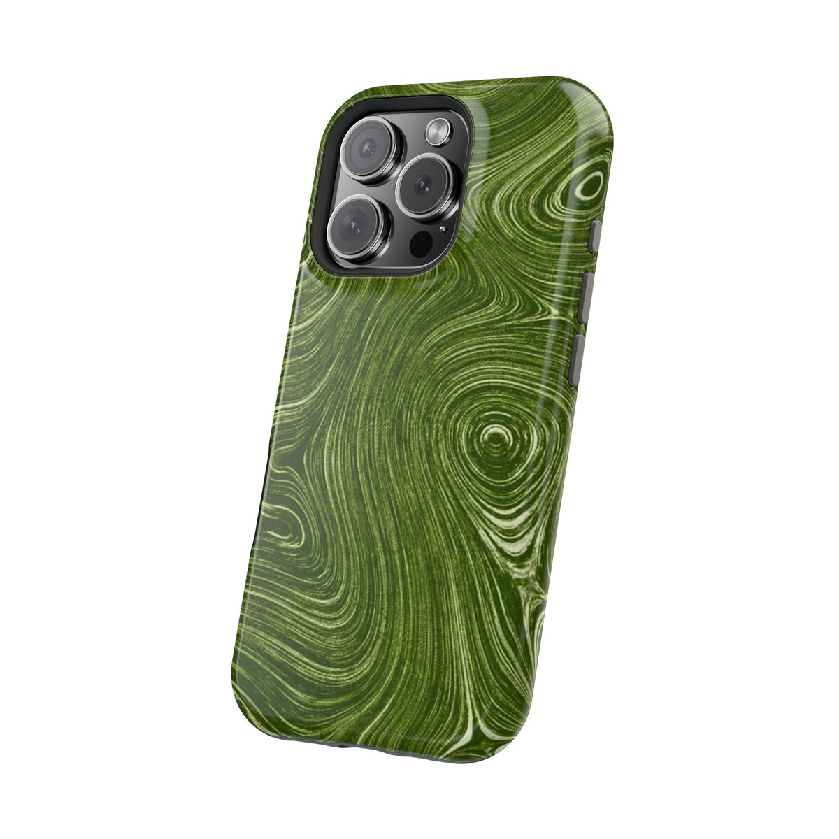 Green Marble Swirl iPhone Case