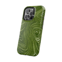 Green Marble Swirl iPhone Case