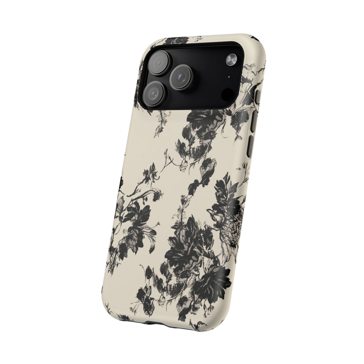 Black And White Floral iPhone Case