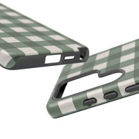 Forest Green Checkered Samsung Case