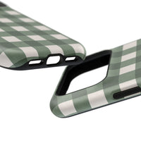Forest Green Checkered iPhone Case