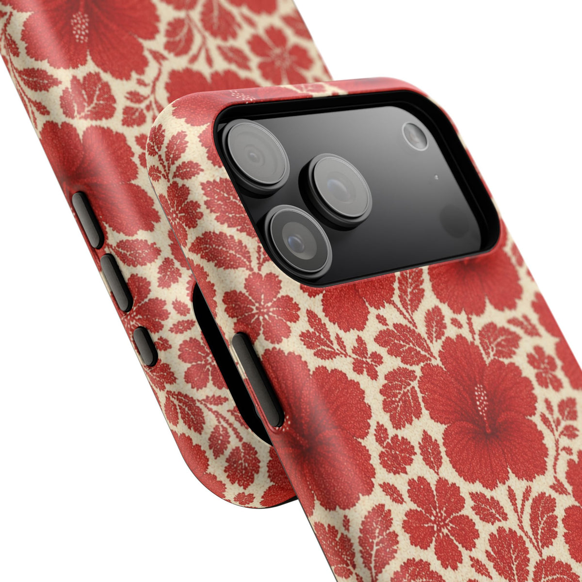 Aloha Red Floral iPhone Case