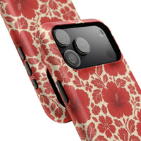 Aloha Red Floral iPhone Case