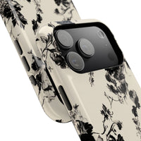 Black And White Floral iPhone Case