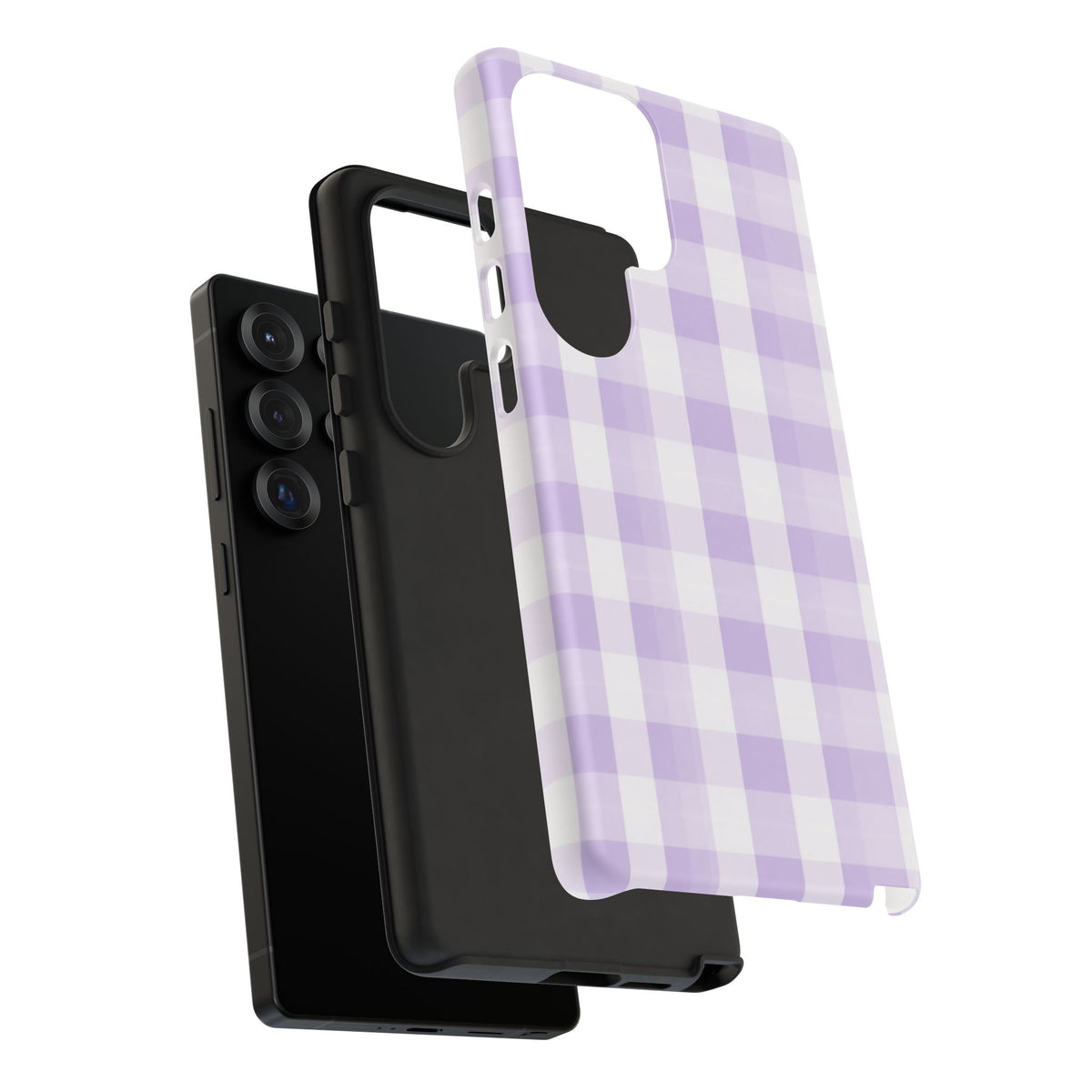 Purple Checkered Samsung Case