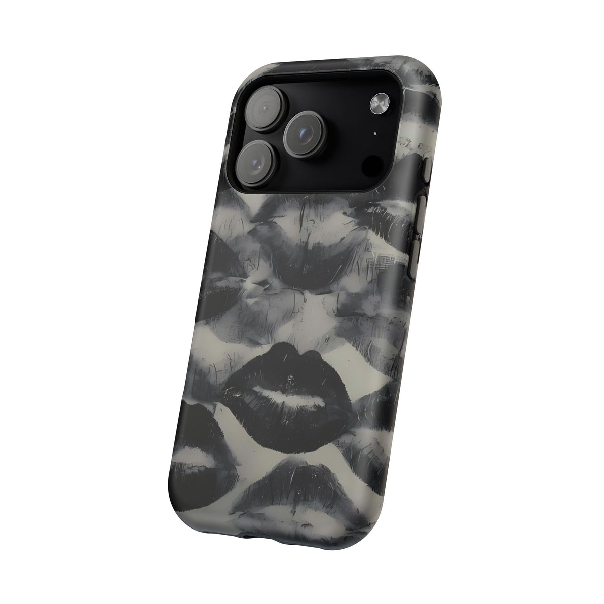 Black And White Lipstick Stains iPhone Case