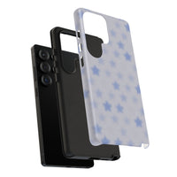 Blue And White Pixelated Star Samsung Case