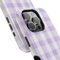 Purple Checkered iPhone Case