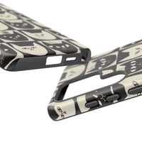 Black And White Cat Tiles Samsung Case