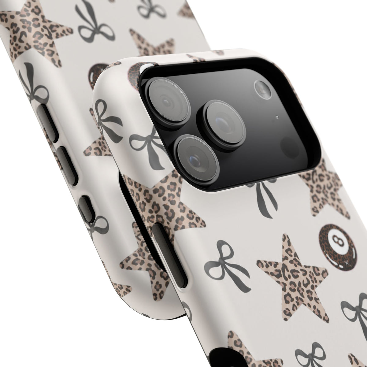 Leopard Star And 8-Ball iPhone Case