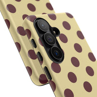 Yellow And Maroon Polka Dots Samsung Case
