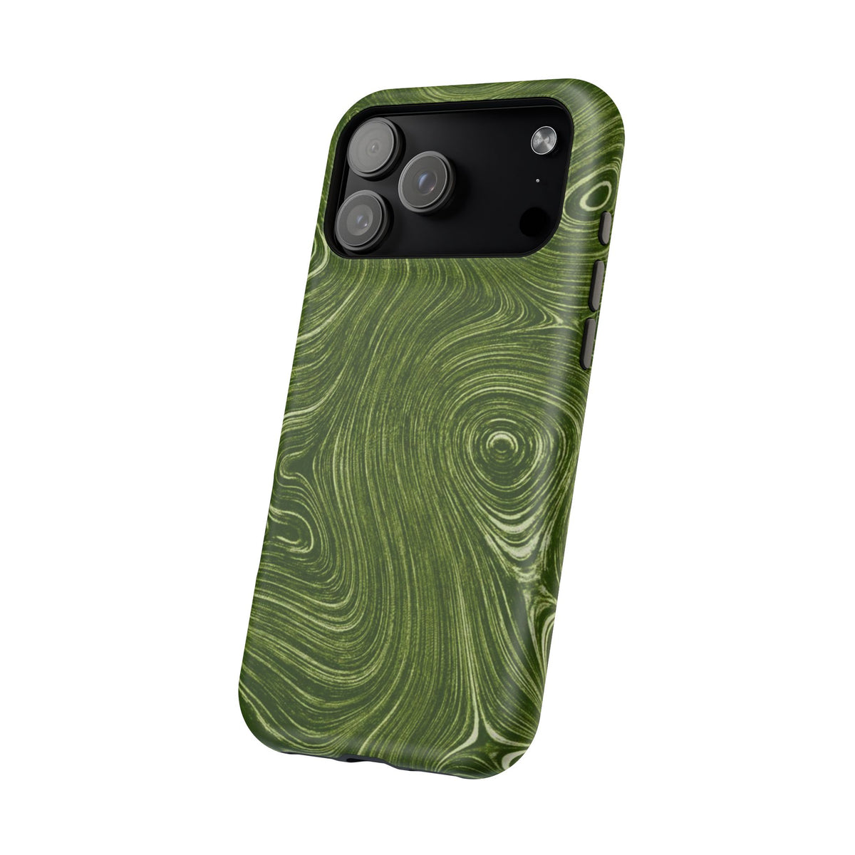 Green Marble Swirl iPhone Case