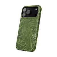 Green Marble Swirl iPhone Case