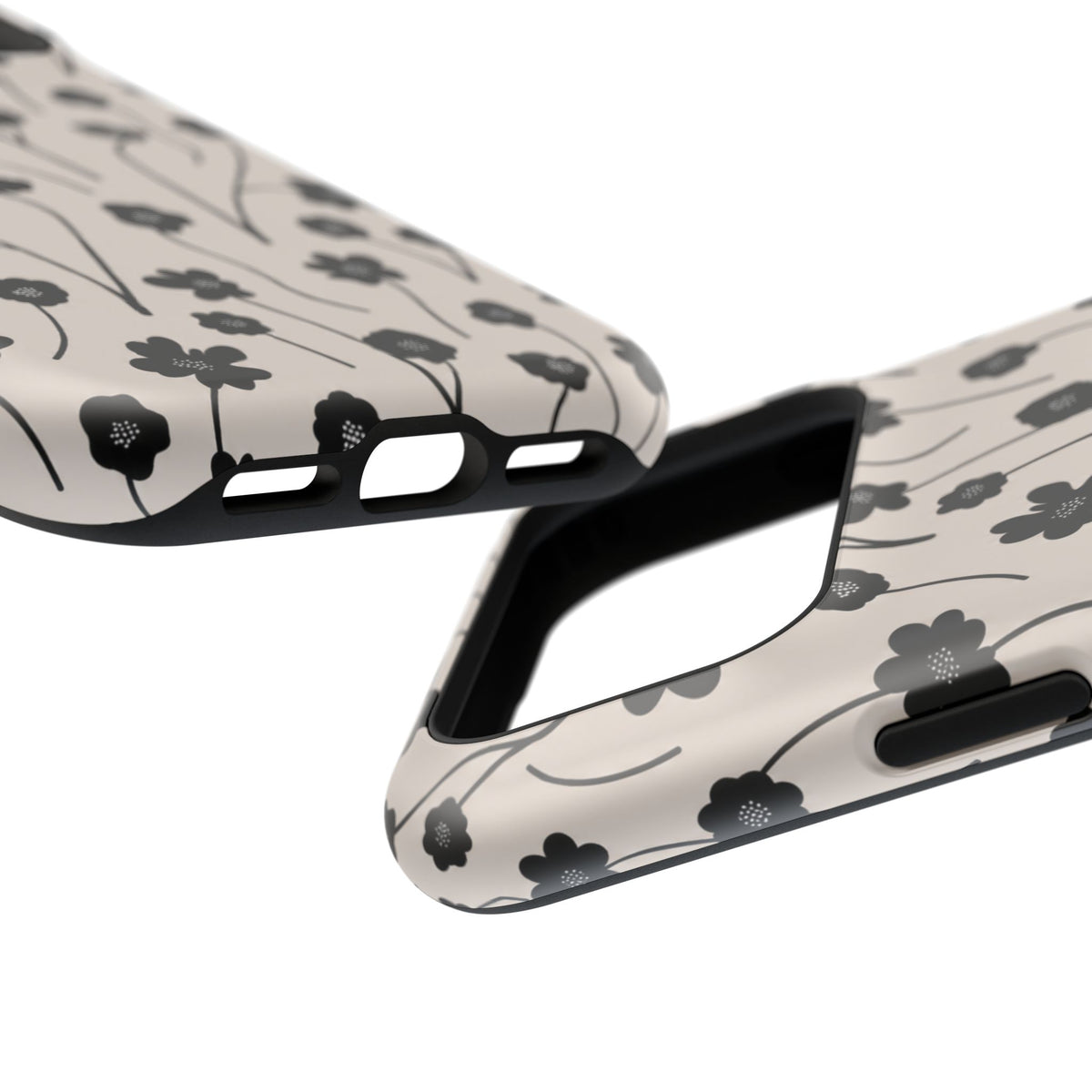Minimal Cartoony Flowers iPhone Case