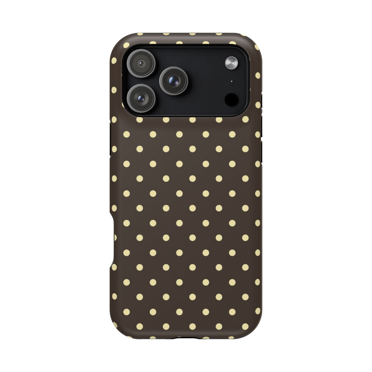 Brown And Yellow Polka Dots iPhone Case
