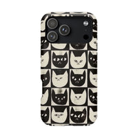 Black And White Cat Tiles iPhone Case