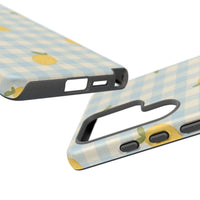 Lemon And Blue Checkered Samsung Case