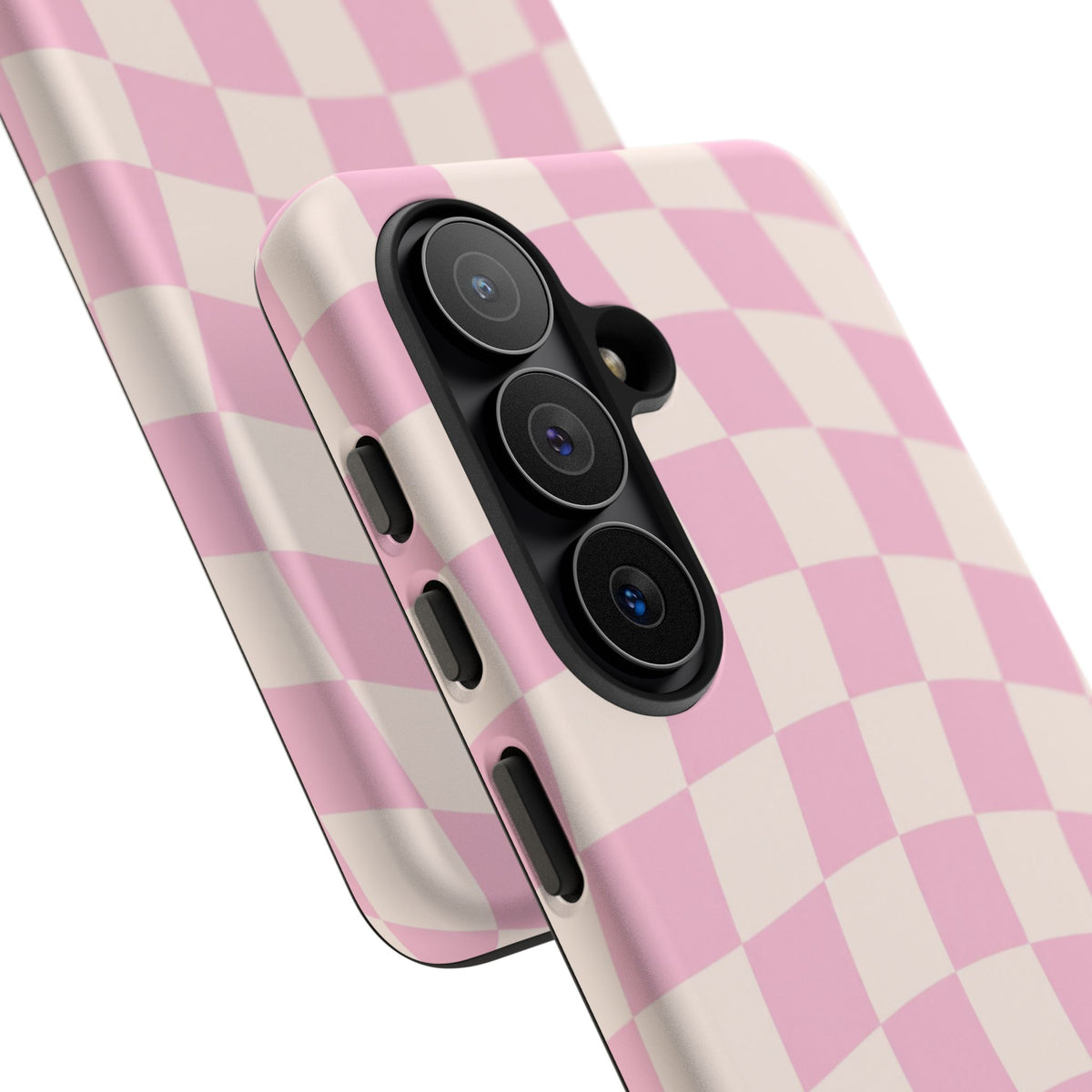 Pink Wavy Checkered Samsung Case