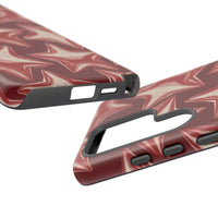 Chrome Shiny Red Stars Samsung Case