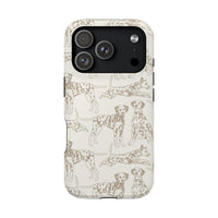 Light Khaki Dalmatian Dog iPhone Case