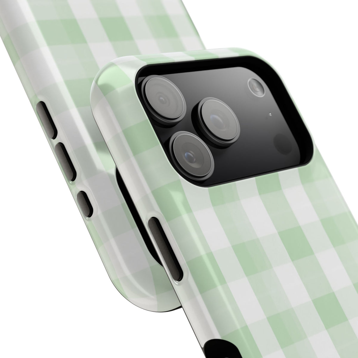Green Checkered iPhone Case
