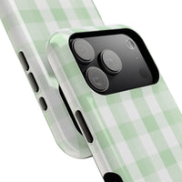 Green Checkered iPhone Case
