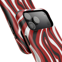Red And Black Artsy Swirl iPhone Case