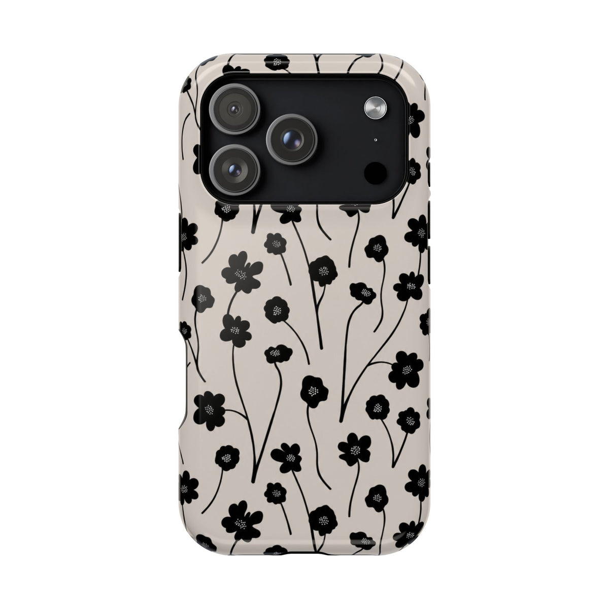 Minimal Cartoony Flowers iPhone Case