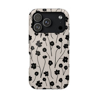 Minimal Cartoony Flowers iPhone Case