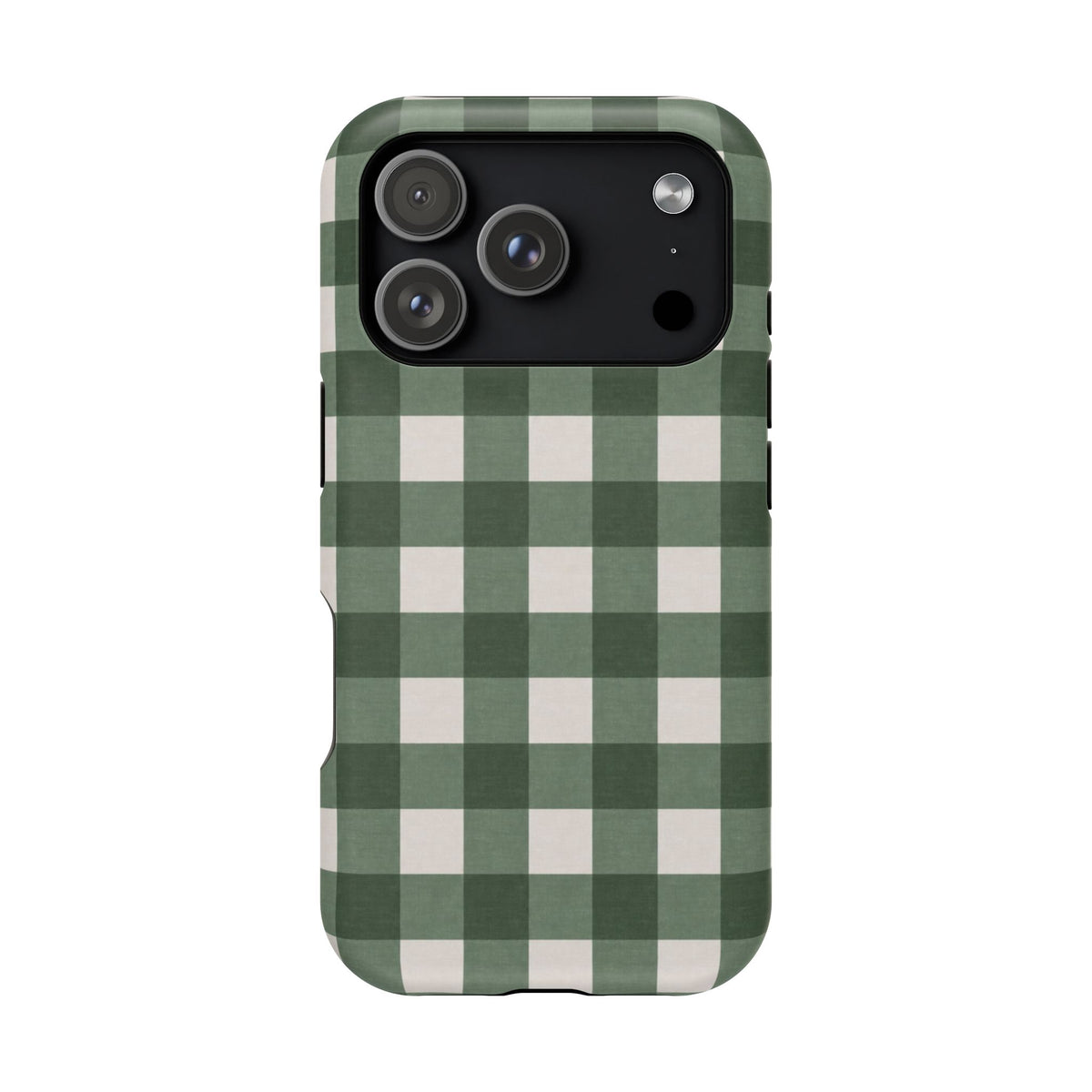 Forest Green Checkered iPhone Case